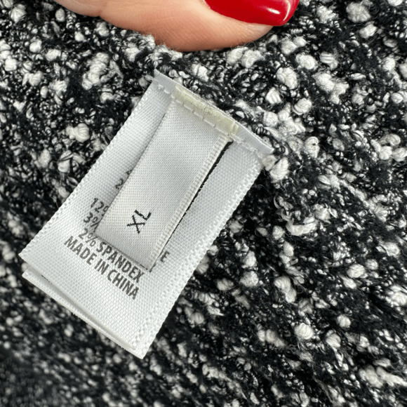 St. John Womens Mock Neck Sweater Size XL Wool Blend Grey Old Money Classic - Picture 8 of 12